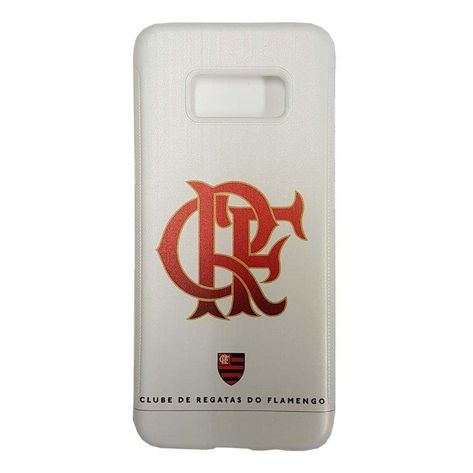 Capa de Celular Flamengo Samsung S8 Plus Escudo Branco