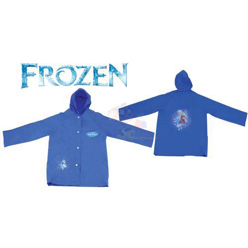 Capa de Chuva Infantil Azul Frozen Tamanho G