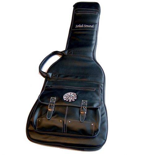 Capa de Couro para Guitarra Solid Sound LT Vintage Preta