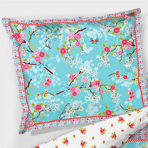 Capa de Travesseiro Chinese Blossom Azul Pip Studio
