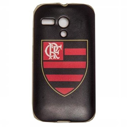 Capa Flamengo para Celular Moto G Preta C/ Escudo