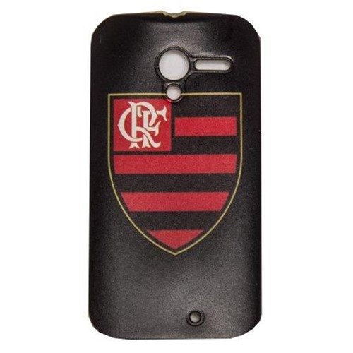 Capa Flamengo para Celular Moto X Preta C/ Escudo