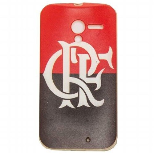 Capa Flamengo para Celular Moto X Rubro C/ CRF Branco