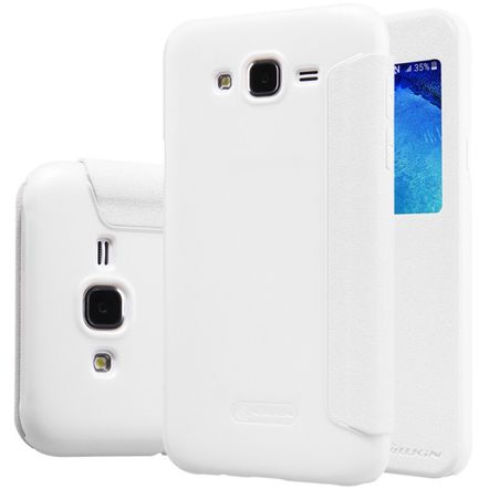 Capa Flip Cover Nillkin Sparkle para Samsung Galaxy J5 (2015) - J500-Branca