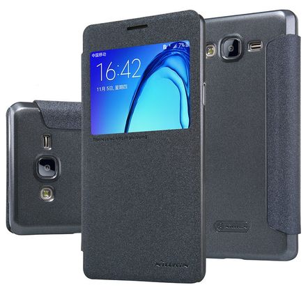 Capa Flip Cover Nillkin Sparkle para Samsung Galaxy On7-Preta