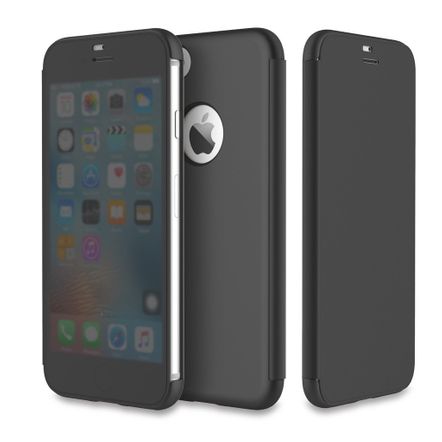 Capa Flip Cover Rock Dr. V Series Smart UI para Apple IPhone 7-Preta