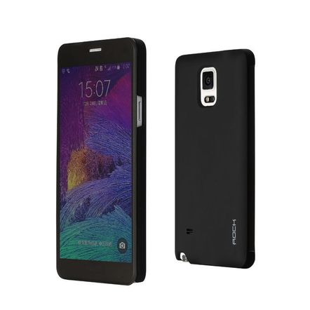 Capa Flip Cover Rock Dr. V Series Smart UI para Samsung Galaxy Note 4-Preta