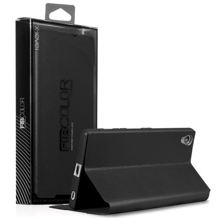 Capa Flip Cover X-Level Fib Series para Sony Xperia XA-Preta