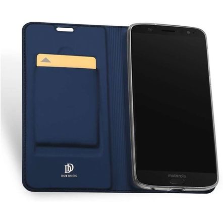 Capa Flip Dux Ducis para Motorola Moto G6 Plus-Azul