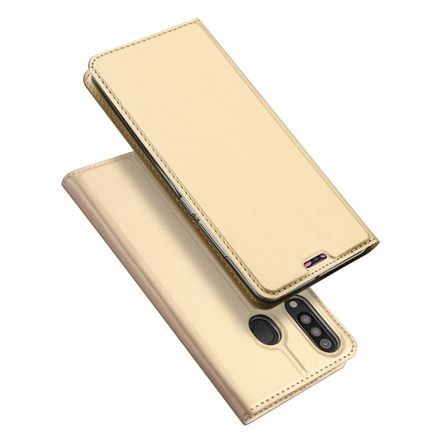 Capa Flip Dux Ducis para Samsung Galaxy M30-Dourada