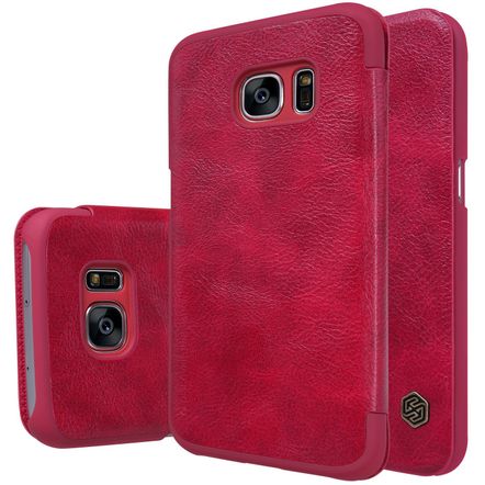 Capa Flip Nillkin Qin para Samsung Galaxy S7 Edge-Vermelha