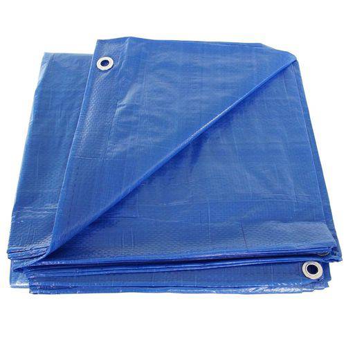 Lona Plástica Poly 3x5 Polyethileno Azul Impermeável + Ilhos