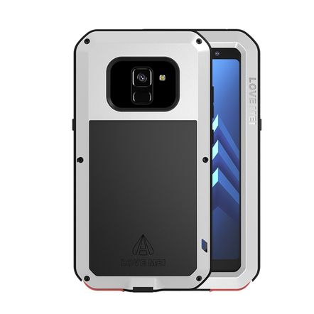 Capa Love Mei Powerful Extrema Proteção para Samsung Galaxy A8 2018 (Tela 5.6)-Prata