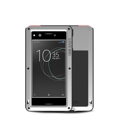 Capa Love Mei Powerful Extrema Proteção para Sony Xperia XZ Premium - G8141 G8142-Prata