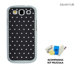 Capa P/ Samsung Galaxy S3 Iwill Rígida DSI310BK Preta C/ Kit Película