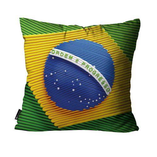 Capa para Almofada Bandeira do Brasil Colorida 45x45cm