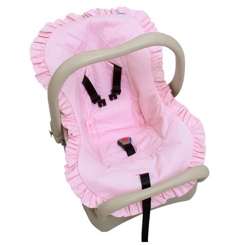 Capa para Bebê Conforto em Percal Rosa - Biramar Baby