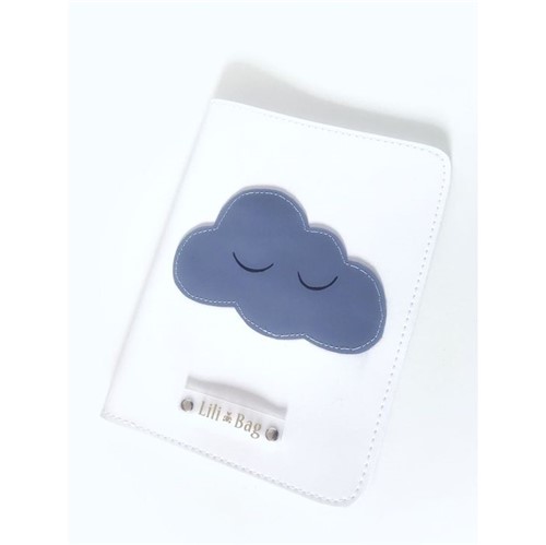 Capa para Caderneta de Vacinação Nuvem Branca/Azul Lili Bag - LiliBag
