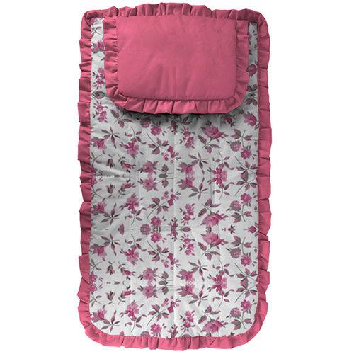 Capa para Carrinho com Travesseiro Floral com Pink - Soninho de Bebê