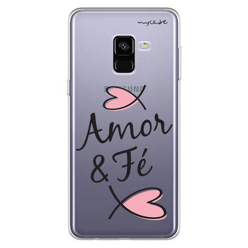 Capa para Galaxy A8 2018- Amor e Fé.