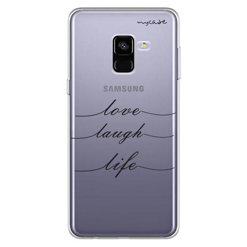 Capa para Galaxy A8 2018- Love, Laugh, Life