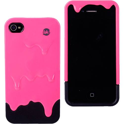 Capa para Iphone 4 e 4S Tinta Pink Silicone - Uatt?