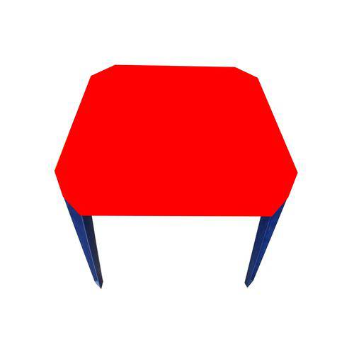 Capa para Mesa Plástica em Napa Impermeável 70 Cm X 70 Cm Cor Vermelha Kit com 5 Unidades