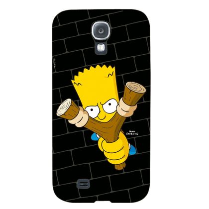 Capa para Samsung S4 I9500 Bart Simpson Estilingue com PelíCula Protetora