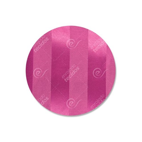 Capa para Sousplat em Tecido Jacquard Pink Listrado Tradicional