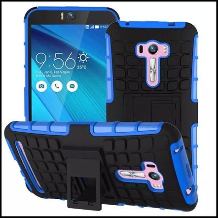 Capa Protetora Armadura 2x1 para Asus Zenfone Selfie-Azul