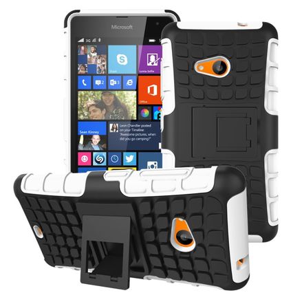 Capa Protetora Armadura 2x1 para Microsoft Lumia 535 e 535 Dual-Branca