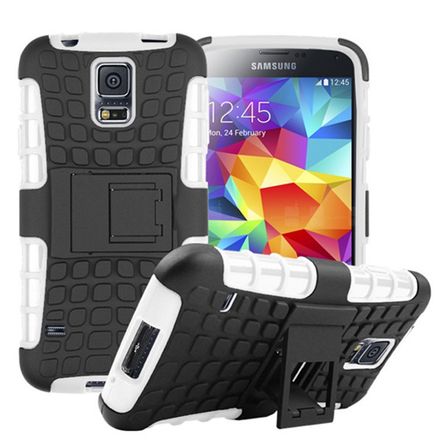 Capa Protetora Armadura 2x1 para Samsung Galaxy S5-Branca