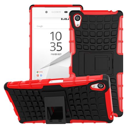 Capa Protetora Armadura 2x1 para Sony Xperia Z5 Premium-Vermelha