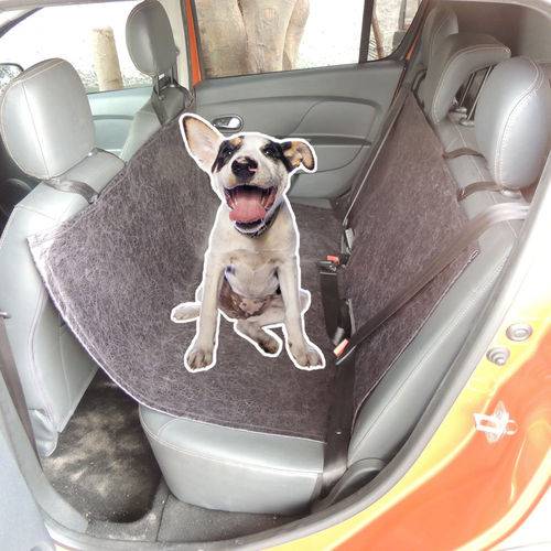 Capa Protetora de Assento de Banco Traseiro Automotivo Pet para Cães e Gatos em Sued Softline