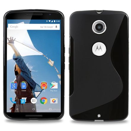 Capa Protetora em Silicone TPU Linha S para Motorola Nexus 6-Preta