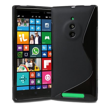 Capa Protetora em Silicone TPU Linha S para Nokia Lumia 830-Preta