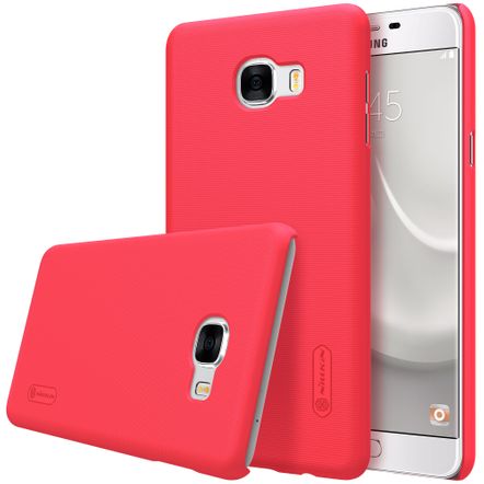 Capa Protetora Nillkin Super Frosted para Samsung Galaxy C7-Vermelha