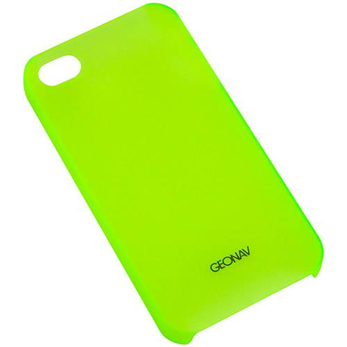 Capa Protetora para IPhone 4/4s Geonav Translúcida Verde. Acompanha Película de Proteção de Tela Clear