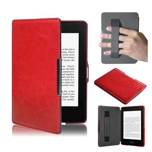 Capa Protetora para Kindle Paperwhite Vermelha + Película de Vidro