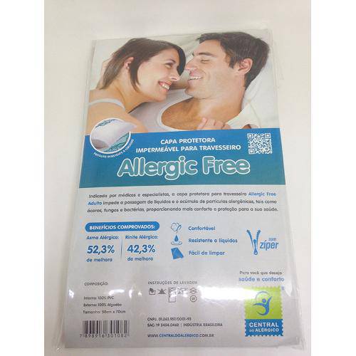 Capa Protetora para Travesseiro Adulto Antialérgica e Impermeável Allergic Free