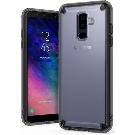 Capa Protetora Rearth Ringke Fusion para Samsung Galaxy A6 Plus 2018-Smoke Black