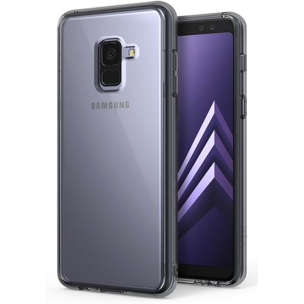 Capa Protetora Rearth Ringke Fusion para Samsung Galaxy A8 - 2018-Smoke Black