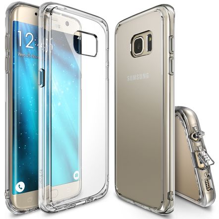 Capa Protetora Rearth Ringke Fusion para Samsung Galaxy S7 Edge-Transparente