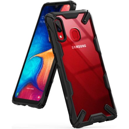 Capa Protetora Ringke Fusion X para Samsung Galaxy A20-Black