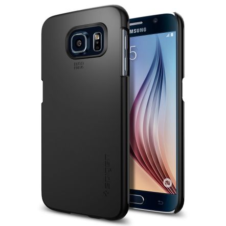 Capa Protetora Spigen Thin Fit para Samsung Galaxy S6-Preta