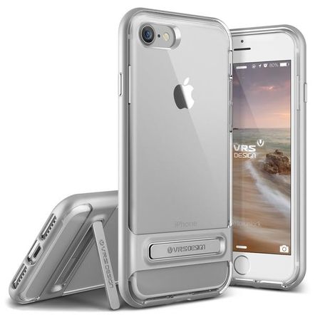 Capa Protetora VRS Design Crystal Bumper para Apple IPhone 7-Light Silver