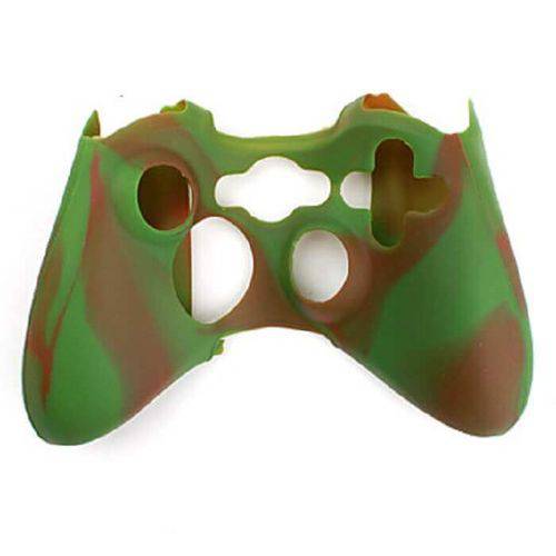Capa Silicone P/ Controle Xbox 360 Verde Marrom