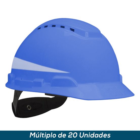 Capacete 3M H-700 Refletivo/Ventilado Azul Claro Ajst Fácil