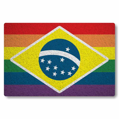 Capacho Global Sinos Bandeira GLBT Brasil - Colorido