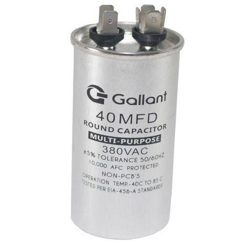 Capacitor Cbb65 Gallant 40mf +-5% 380 Vac Gcp40s00a-ix380